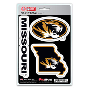 Missouri Tigers Decal Die Cut Team 3 Pack