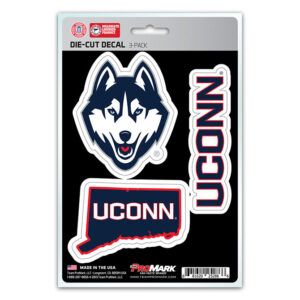 Connecticut Huskies Decal Die Cut Team 3 Pack
