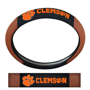 Clemson Tigers Steering Wheel Cover Premium Pigskin