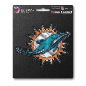 Miami Dolphins Decal 5x8 Die Cut 3D Logo Design