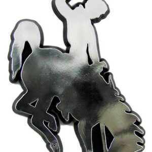 Wyoming Cowboys Auto Emblem - Silver