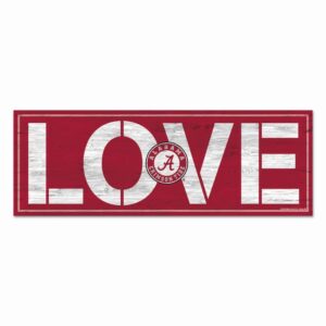 Alabama Crimson Tide Sign 8x23 Wood Love