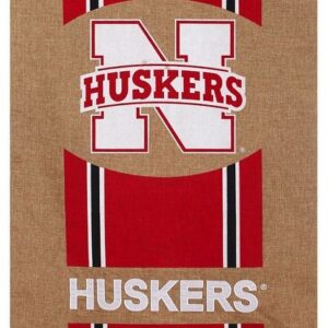 Nebraska Cornhuskers Flag 29x43 Burlap House Style CO