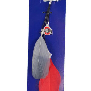 Ohio State Buckeyes Team Color Feather Hair Clip CO