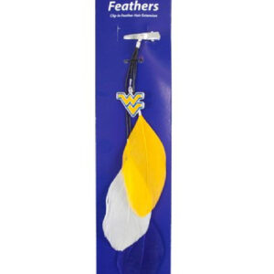 West Virginia Mountaineers Team Color Feather Hair Clip CO