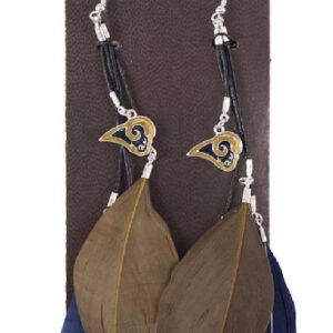 Los Angeles Rams Team Color Feather Earrings CO
