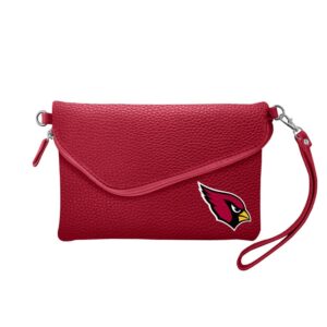 Arizona Cardinals Purse Pebble Fold Over Crossbody Dark Red