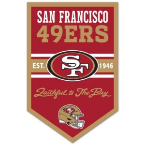 San Francisco 49ers Sign 11x17 Wood Chevron