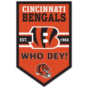 Cincinnati Bengals Sign 11x17 Wood Chevron