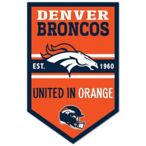 Denver Broncos Sign 11x17 Wood Chevron