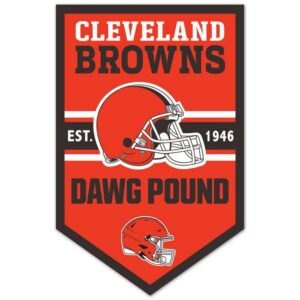 Cleveland Browns Sign 11x17 Wood Chevron