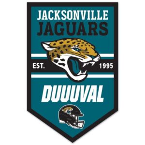 Jacksonville Jaguars Sign 11x17 Wood Chevron