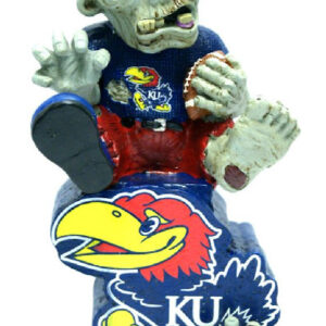 Kansas Jayhawks Zombie Figurine - On Logo w/Football CO