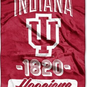 Indiana Hoosiers Blanket 46x60 Micro Raschel Varsity Design Rolled