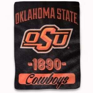 Oklahoma State Cowboys Blanket 46x60 Micro Raschel Varsity Design Rolled