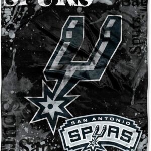 San Antonio Spurs Blanket 50x60 Raschel Drop Down Design