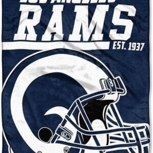 Los Angeles Rams Blanket 46x60 Micro Raschel 40 Yard Dash Design Rolled
