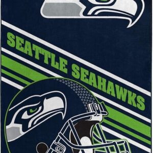 Seattle Seahawks Blanket 60x80 Raschel Slant Design