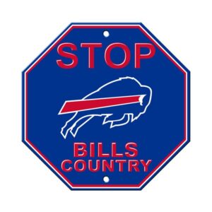 Buffalo Bills Sign 12x12 Plastic Stop Style