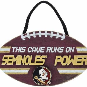 Florida State Seminoles Sign Wood Football Power Design