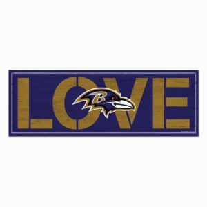 Baltimore Ravens Sign 8x23 Wood Love
