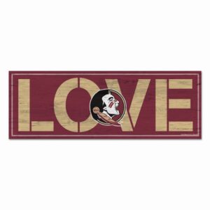 Florida State Seminoles Sign 8x23 Wood Love
