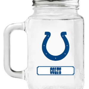 Indianapolis Colts Mason Jar Glass With Lid