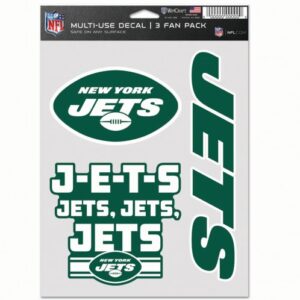 New York Jets Decal Multi Use Fan 3 Pack