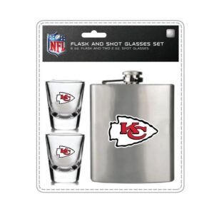 Kansas City Chiefs Flask and Shot Glass Set