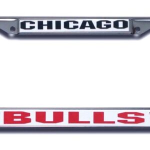 Chicago Bulls License Plate Frame Chrome