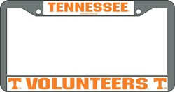 Tennessee Volunteers License Plate Frame Chrome
