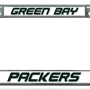 Green Bay Packers License Plate Frame Chrome