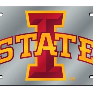 Iowa State Cyclones License Plate Laser Cut Silver