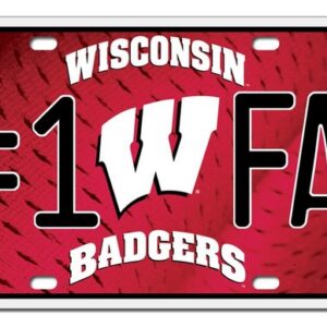 Wisconsin Badgers License Plate - #1 Fan