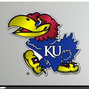 Kansas Jayhawks License Plate Laser Cut Silver