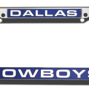 Dallas Cowboys License Plate Frame Laser Cut Chrome