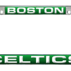 Boston Celtics License Plate Frame Laser Cut Chrome