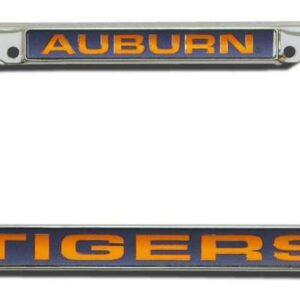 Auburn Tigers License Plate Frame Laser Cut Chrome