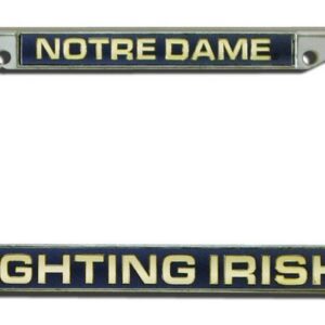 Notre Dame Fighting Irish License Plate Frame Laser Cut Chrome