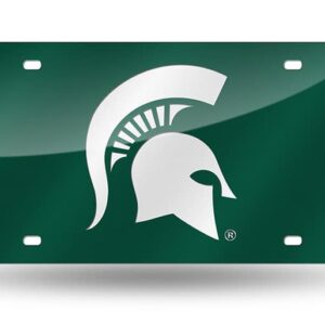 Michigan State Spartans License Plate Laser Cut Green