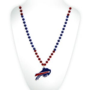 Buffalo Bills Beads with Medallion Mardi Gras Style