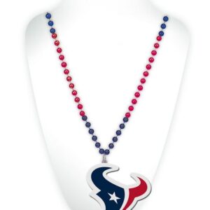 Houston Texans Beads with Medallion Mardi Gras Style