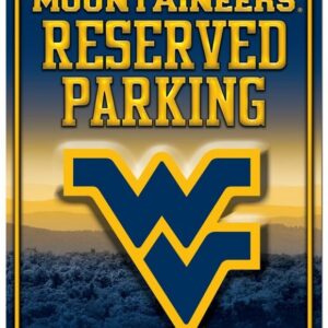 West Virginia Mountaineers Metal Parking Sign