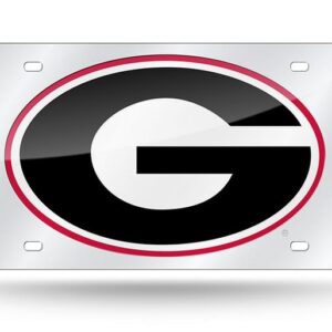 Georgia Bulldogs License Plate Laser Cut Silver