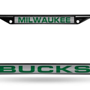 Milwaukee Bucks License Plate Frame Metal Laser Cut Black