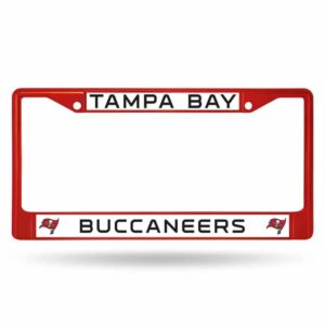 Tampa Bay Buccaneers License Plate Frame Metal Red