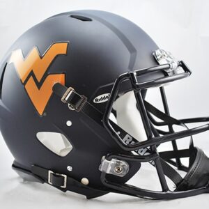 West Virginia Mountaineers Helmet Riddell Authentic Full Size Speed Style Satin
