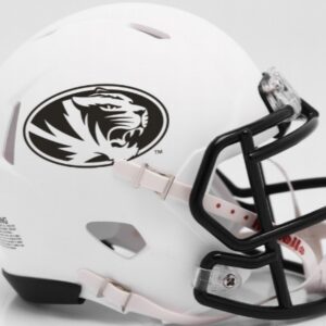 Missouri Tigers Helmet Riddell Authentic Full Size Speed Style Matte White