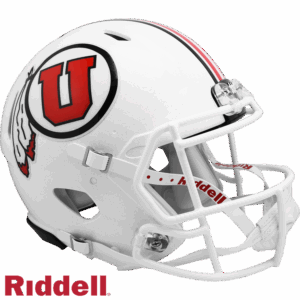 Utah Utes Helmet Riddell Authentic Full Size Speed Style White
