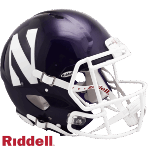 Northwestern Wildcats Helmet Riddell Authentic Full Size Speed Style Purple